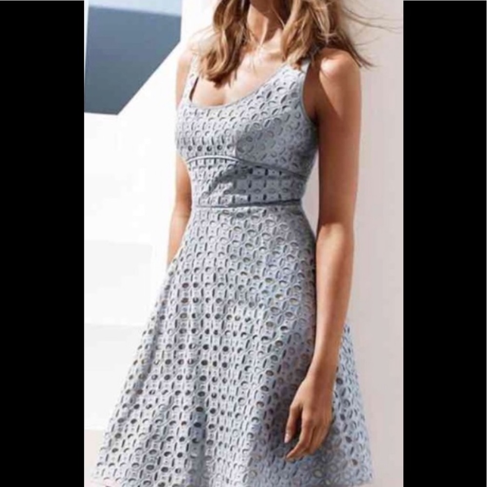 FINAL SALE — LOFT NWOT Blue Eyelet Dress 2P